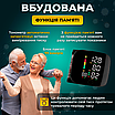 Тонометр автоматичний на зап'ястя для вимірювання тиску з голосовим помічником чорний USB, фото 5