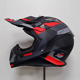 Кросовий мото шолом fxw hf-116 green black-red