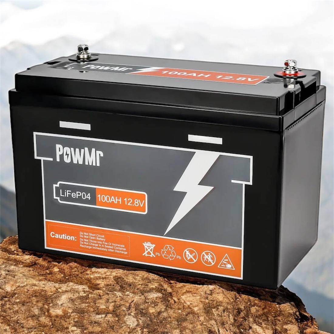 Акумулятор PowMr 100 А. 12.8 В. (1200 Вт·час) LiFePO4, для будинку, котла, сонячних батарей
