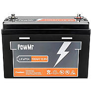 Акумулятор PowMr 100 А. 12.8 В. (1200 Вт·час) LiFePO4, для будинку, котла, сонячних батарей, фото 3