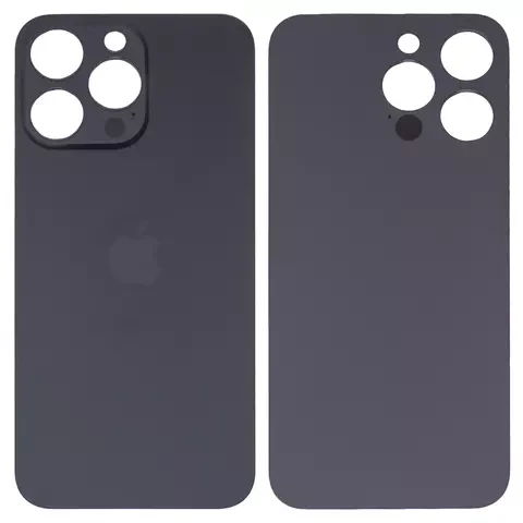 Задня панель корпусу для iPhone 15 Pro Max, чорна, не потрібно знімати скло камери, big hole, фото 1