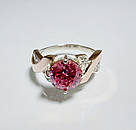 Срібна каблучка с золотими накладками, фото 4