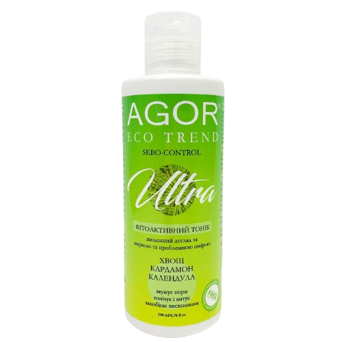 Фітоактивний тонік AGOR ULTRA для жирної та проблемної шкіри 200 мл