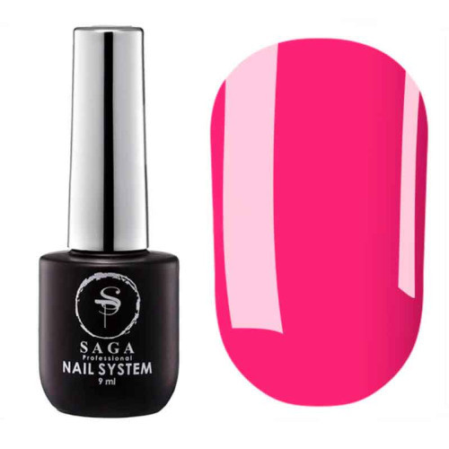 Вітражний топ без липкої кулі Saga Glass Top №04 (малиновий), 9 мл
