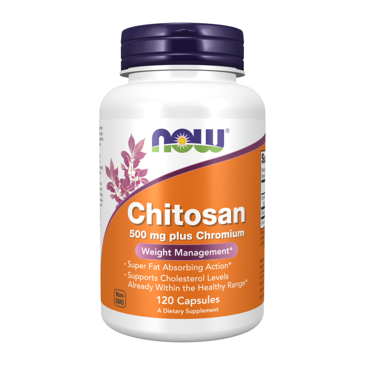 Хітозан плюс Хром Now Foods Chitosan plus Chromium 500 мг 120 капсул