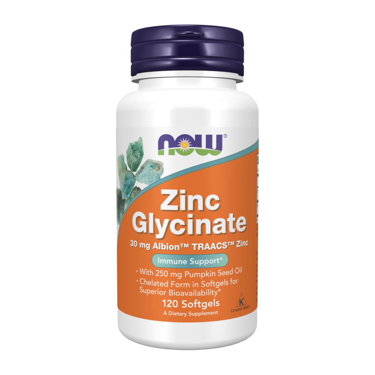 Гліцинат цинку Zinc Glycinate Now Foods 120 капсул