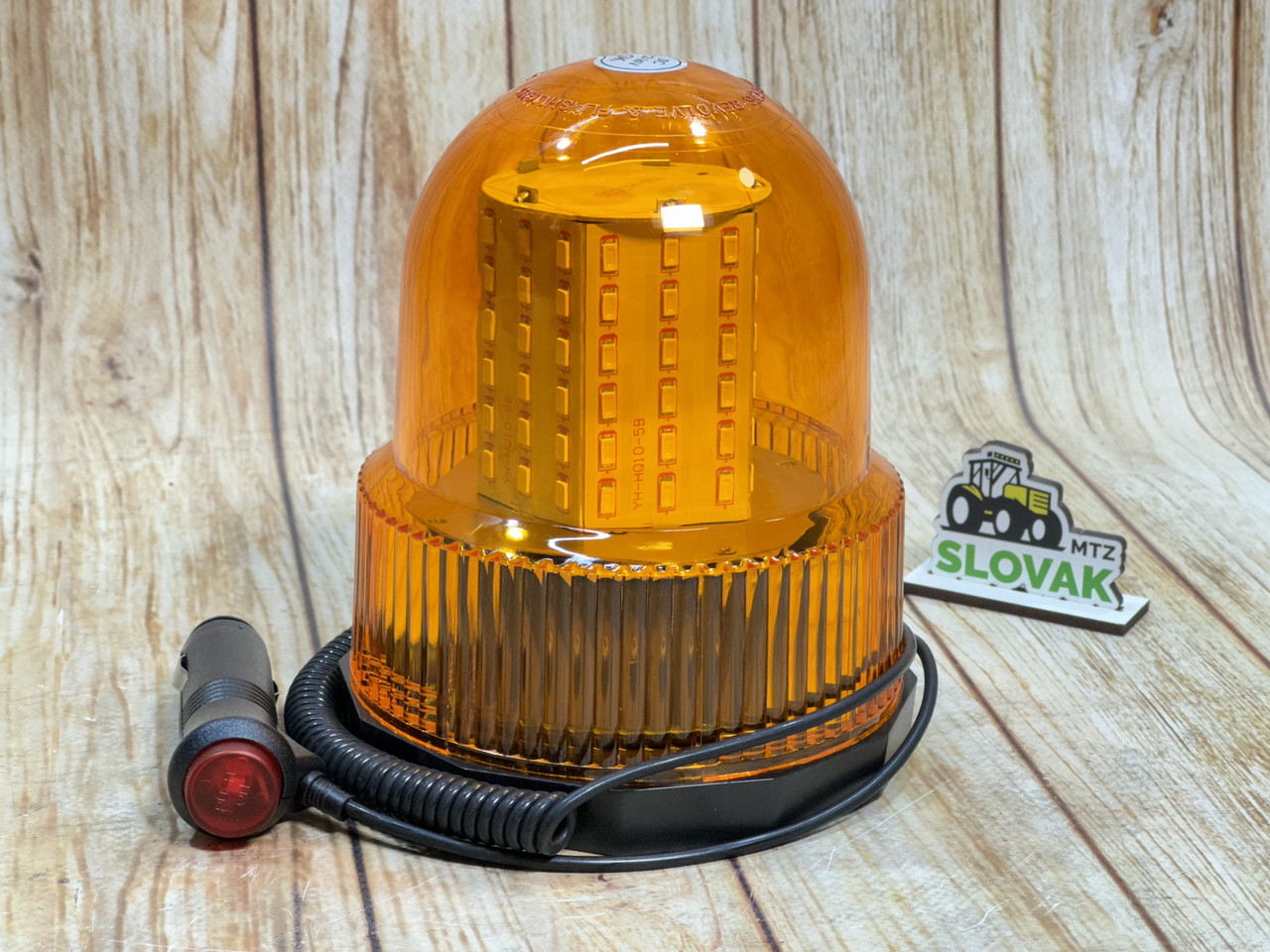 LED мигалка жовта, 3-режима, від прикурювача на магніті з кнопкою включення, фото 1