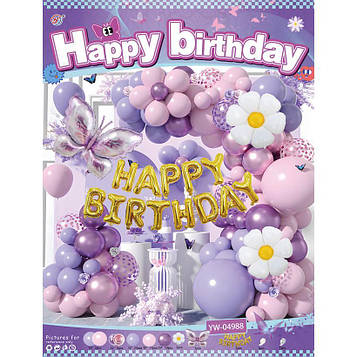 Повітряні кулі набір №15-65шт для створення фотозони арки, кульки на день народження або будь-якого іншого свята