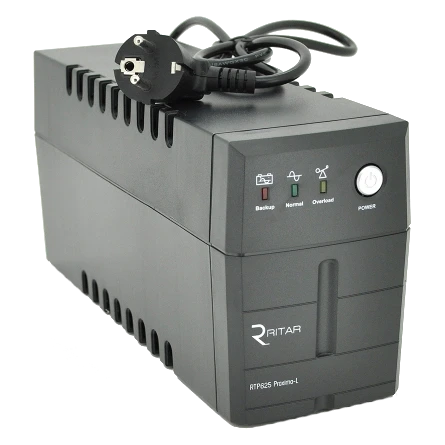 Ritar RTP625 (375W) Proxima-L, LED, AVR, 2st, 2xUNIVERSAL socket, 1x12V7Ah Джерела безперебійного живлення