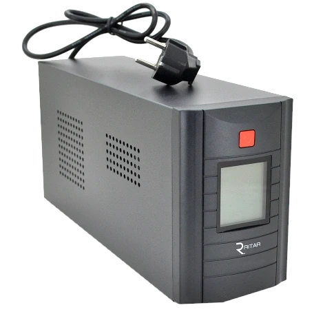 Ritar RTM1000 (600W) Proxima-D, LCD, AVR, 3st, 3xSCHUKO socket, 2x12V7Ah Джерела безперебійного живлення