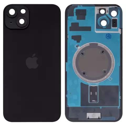 Задня панель корпусу для iPhone 15 Plus, чорна, зі склом камери, small hole, фото 1