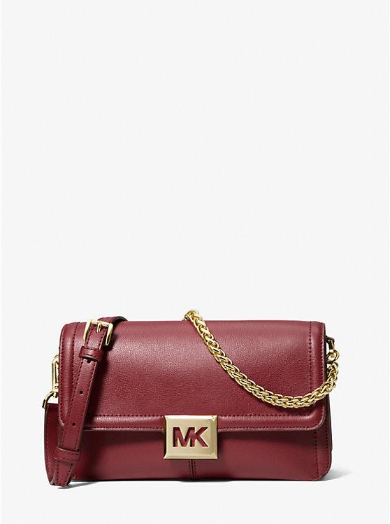 Жіноча сумка Michael Kors Sonia Medium Leather Shoulder Bag (вишнева) ОРИГІНАЛ