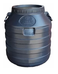 Бочка технічна 60 л чорна низька бідон 60 л широка горловина місткість для води