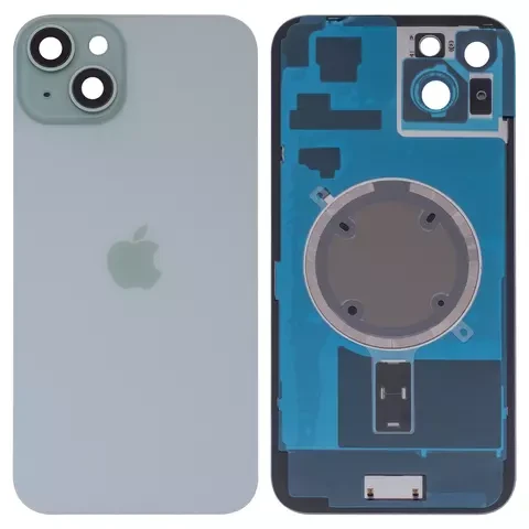 Задня панель корпусу для iPhone 15 Plus, зелена, зі склом камери, small hole, фото 1