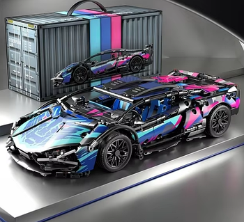 Конструктор Технік Ламборджіні супер кар Cyberpunk Lamborghini Sian 1314 деталей масштаб 1:14