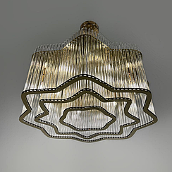 Вишукана золота люстра із скляними трубками Ø 77 см 518-800А АВ