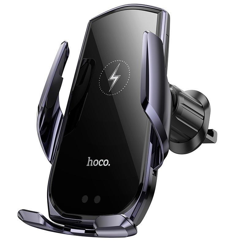 Тримач HOCO Enlightener infrared induction wireless charging (air outlet) CA202 Plus |15W, 4.5-7"| чорний