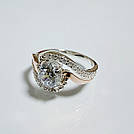 Срібна каблучка з золотом, фото 3