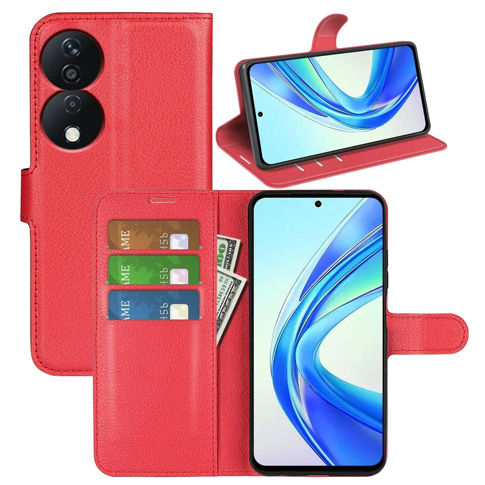 Чохол-книжка Litchie Wallet для Honor X7b Red, фото 1