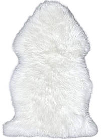 Біла натуральна овеча шкурка AUK-RLP100-IY