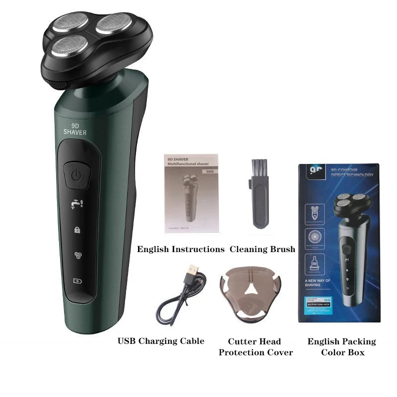 Електробритва 9D Electric Shaver Original акумуляторна USB для чоловіків плаваюче лезо