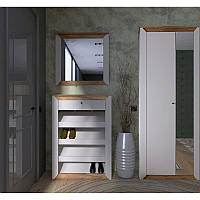 Передпокій Нордик Комплект 6, Дуб Крафт Золотий, білий