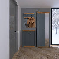 Передпокій Нордик Комплект 5, Дуб Крафт Золотий, Графіт