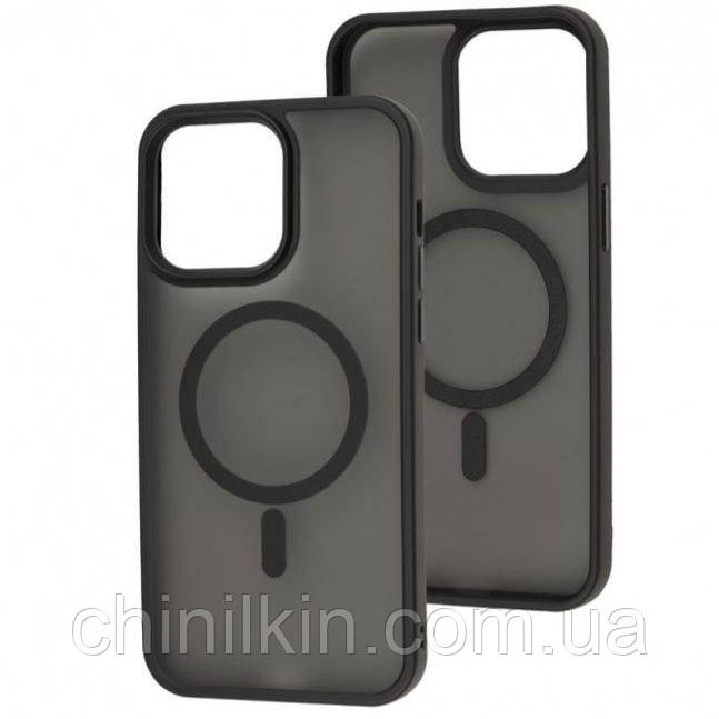 Накладка Matte Color with Magsafe для iPhone 13 Pro- чорний, фото 1
