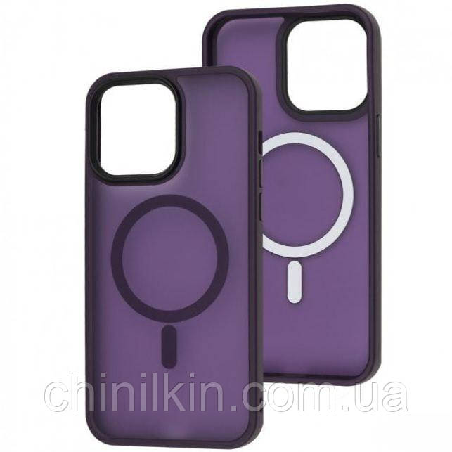 Накладка Matte Color with Magsafe для iPhone 12 Pro Max- темно-фіолетовий, фото 1