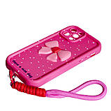 Накладка Lucky Bow Case для iPhone 12 Pro Max- яскраво-рожевий, фото 3
