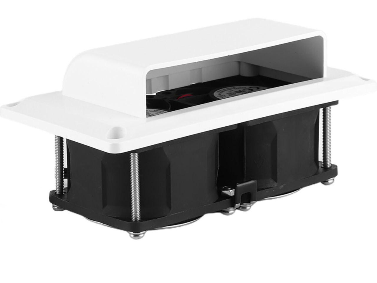 Витяжка бічна посилена 12 В до автофургону каравану автобудинку біла