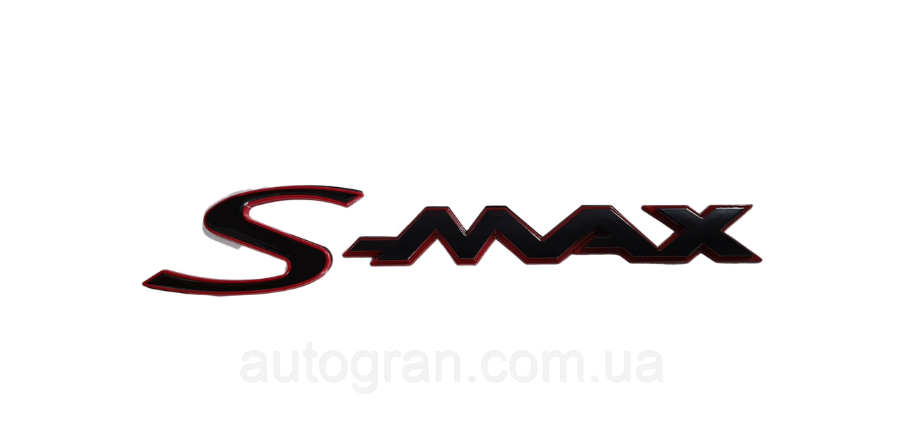 Емблема напис багажника Ford S-max чорно-червона