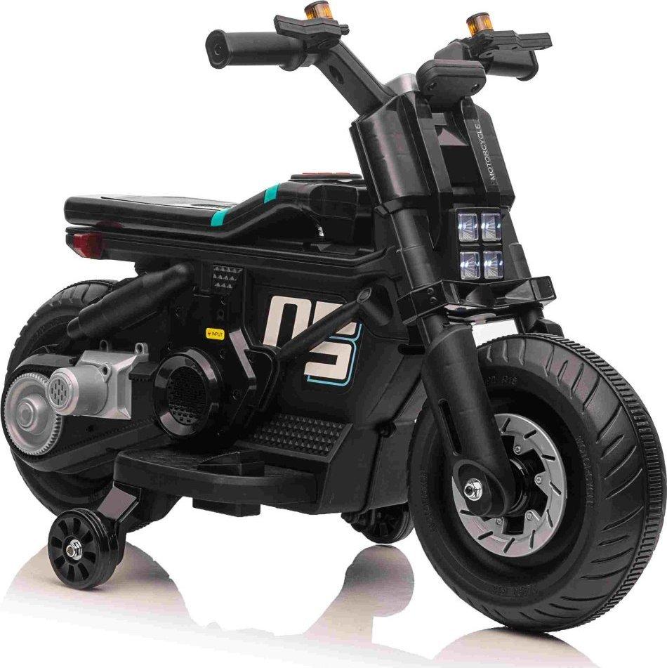 Дитячий акумуляторний мотоцикл Motorek Future 88 Чорний, фото 1