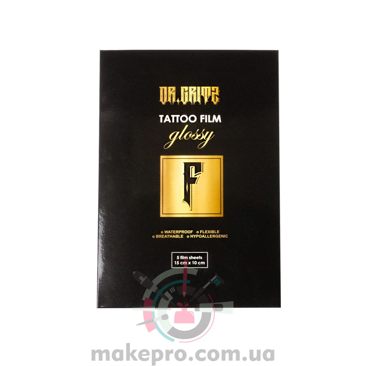 Плівка для загоєння тату Dr.Gritz Protective Tattoo Aftercare Film 5 pcs (10*15 см) ГЛЯНЦЬ