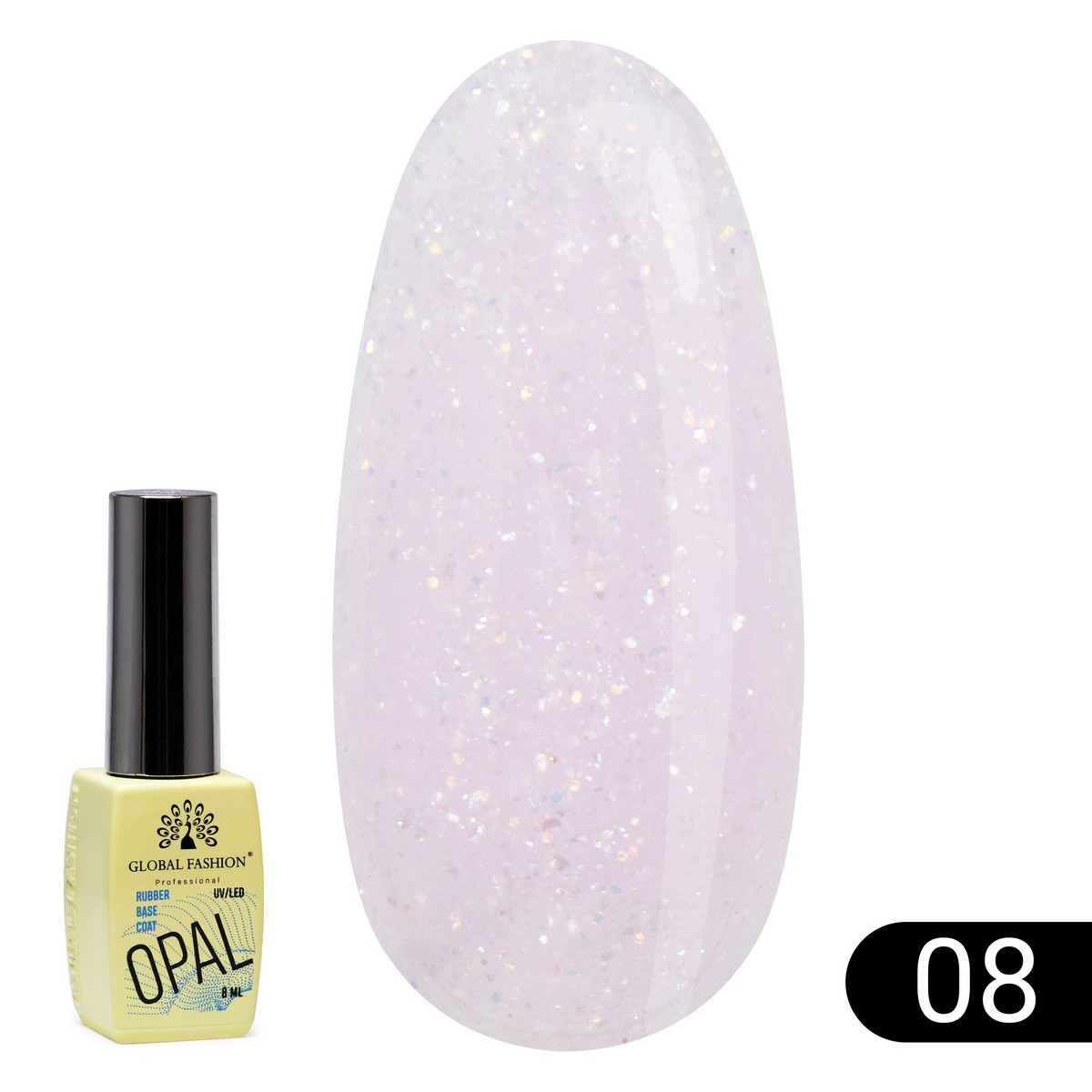 Каучукова база Global Fashion Opal Base #8, 8 мл