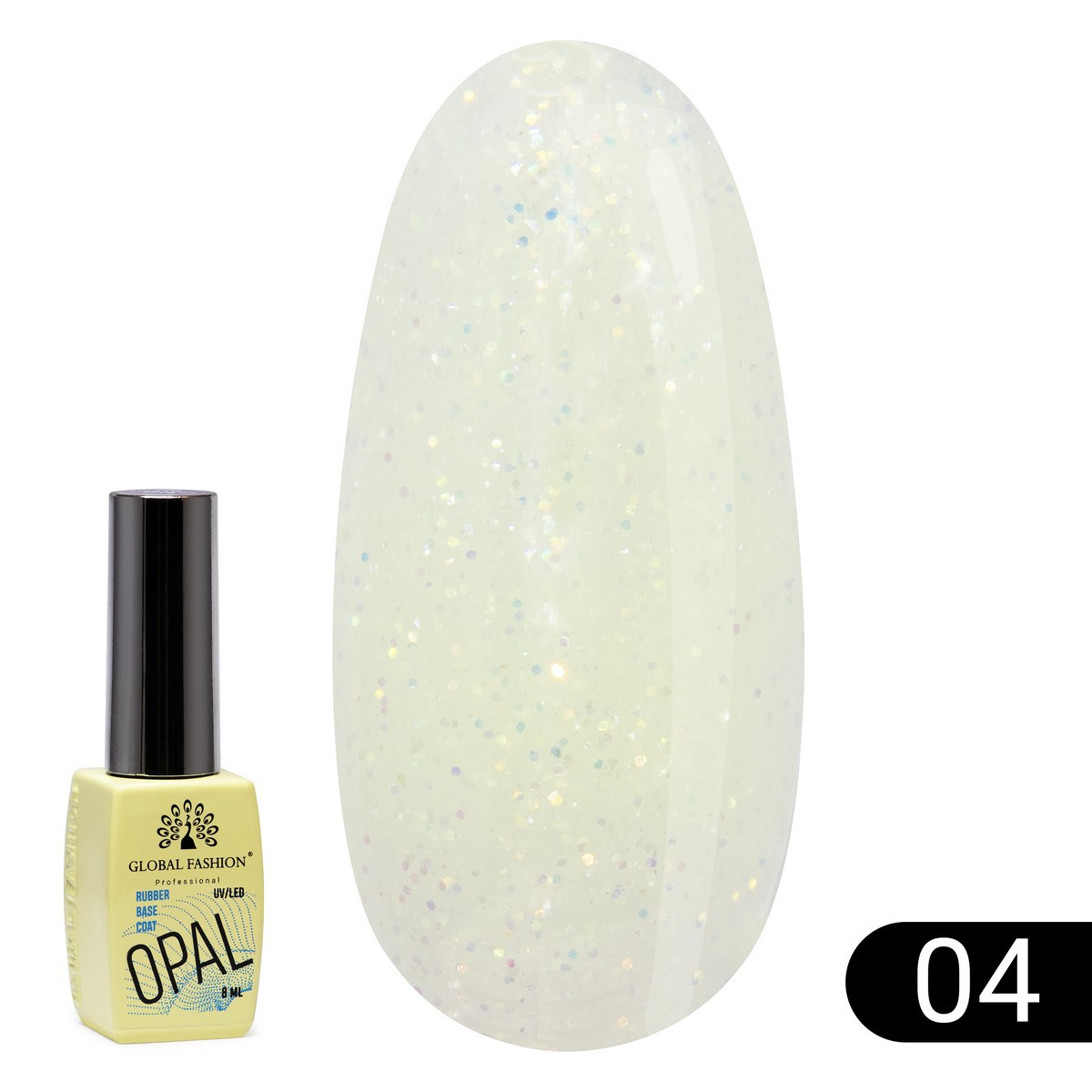 Каучукова база Global Fashion Opal Base #4, 8 мл