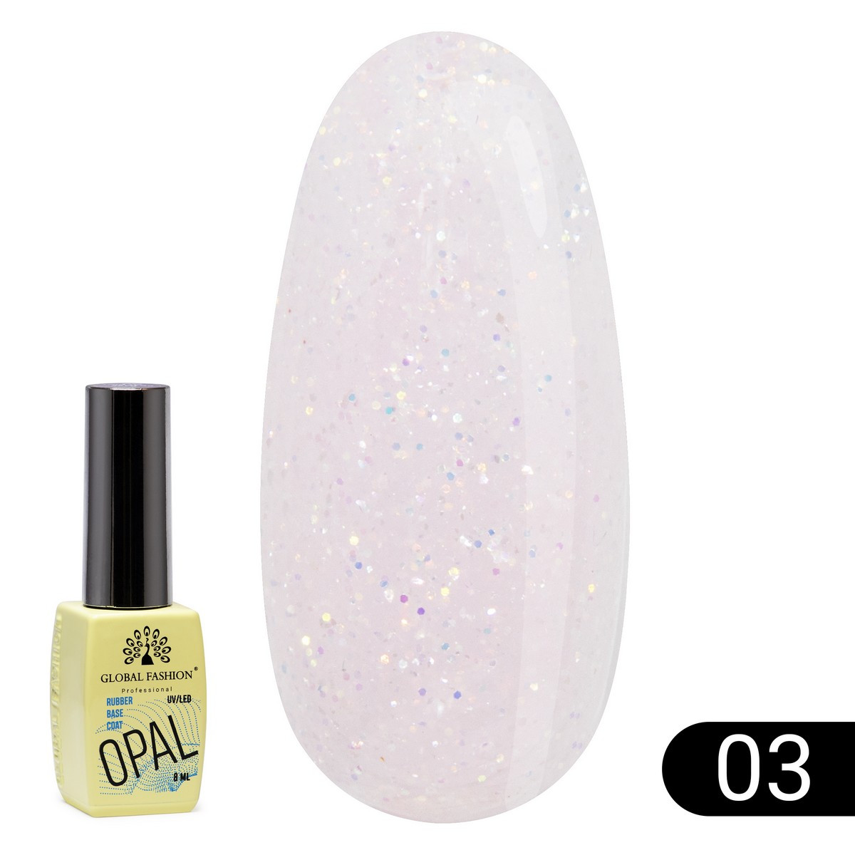 Каучукова база Global Fashion Opal Base #3, 8 мл