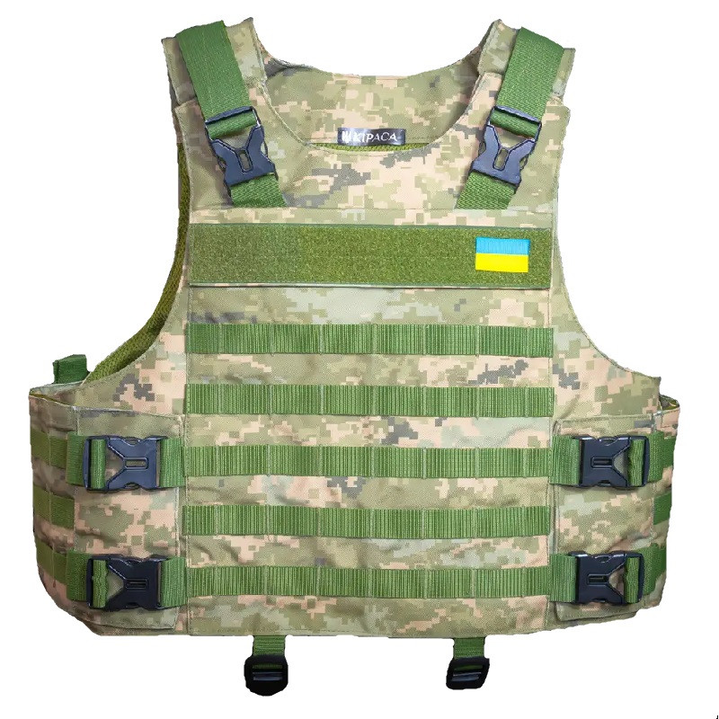 Плитоноска тактична з встановленням додаткового захисту Kirasa піксель (Арт.KI1022), фото 1