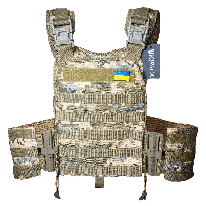 Плитоноска з швидкоскидом кордура Kirasa піксель (Арт.KI1043), фото 1