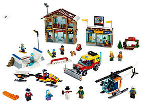 Конструктор Сіті "Гірнолижний курорт" — сніжна пригода для юних будівельників. 868 деталей, фото 2