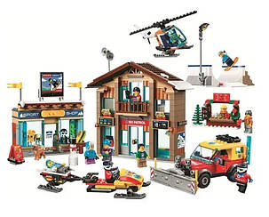 Конструктор Сіті "Гірнолижний курорт" — сніжна пригода для юних будівельників. 868 деталей, фото 1