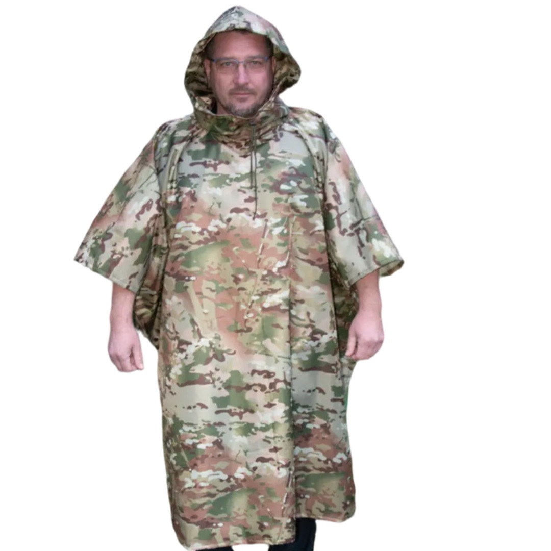 Тактичний пончо(плащ-намет) Kirasa мультикам (Арт KI481), фото 1
