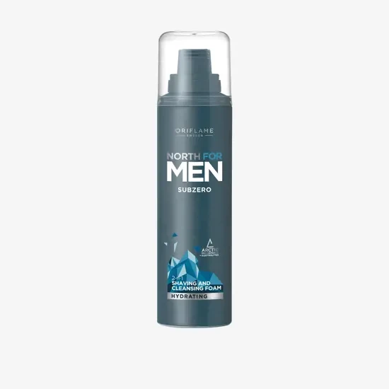 Піна для гоління і вмивання 2 в 1 North For Men Subzero Oriflame, 200 мл