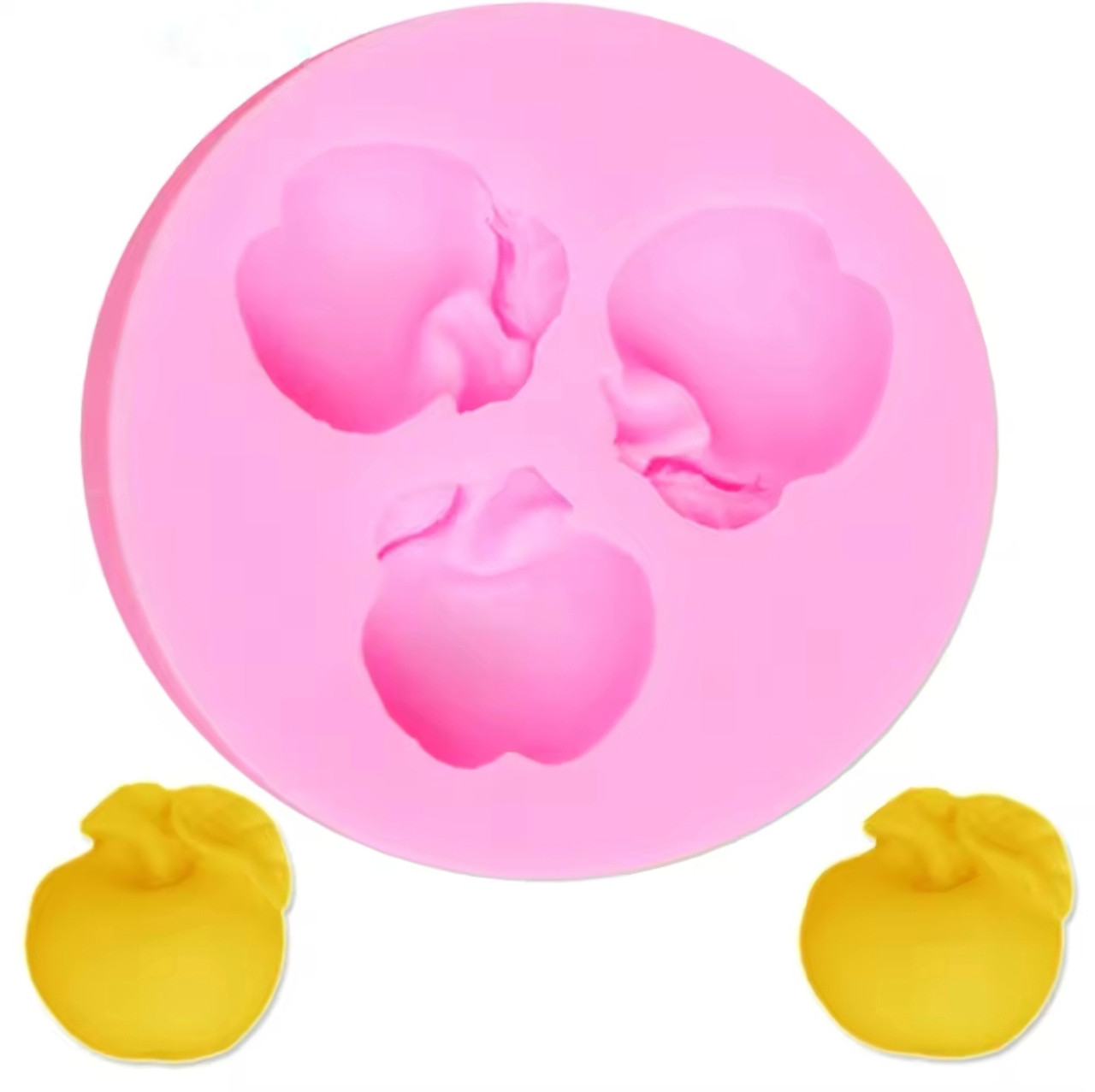 Силіконовий молд Яблука 3 шт., фото 1