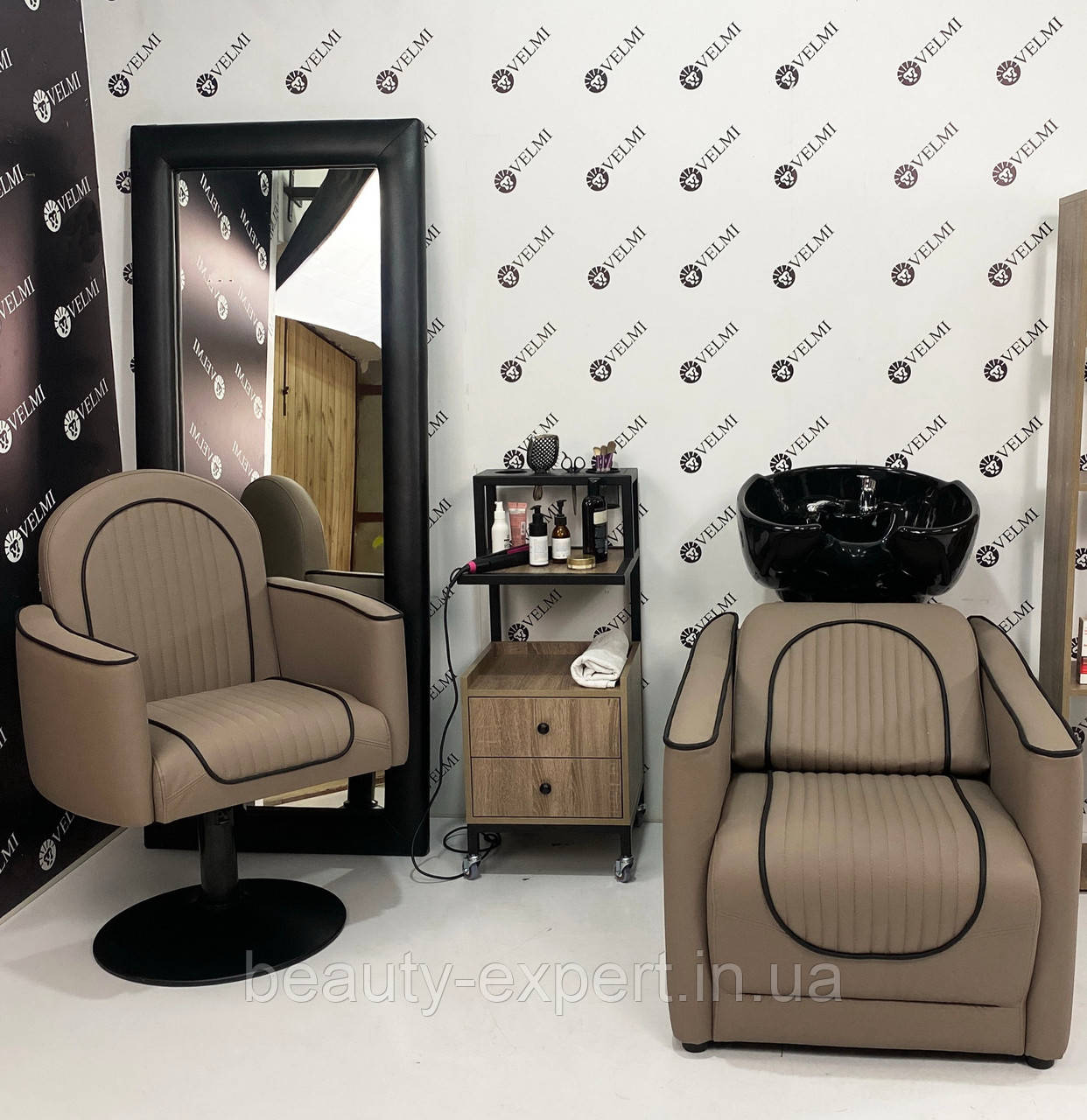 Комплект перукарських меблів 4в1 Vincent сучасні меблі в салон краси, фото 1