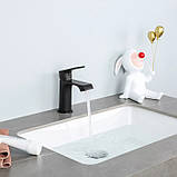 Змішувач для умивальника Frap F1071-6 (чорний), фото 4