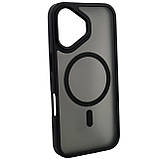 Накладка Matte Color with Magsafe для iPhone 16- чорний, фото 2