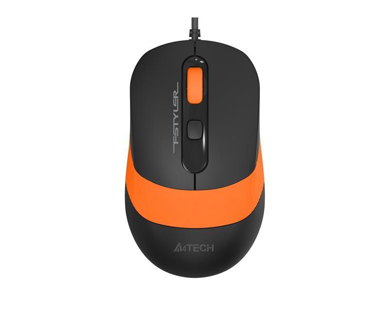 Комп'ютерна миша A4tech Fstyler FM10S 1600dpi, USB, безшумна Orange, фото 1