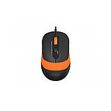 Комп'ютерна миша A4tech Fstyler FM10S 1600dpi, USB, безшумна Orange, фото 2