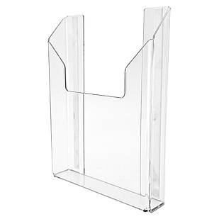 Кишеня вертикальна А5 (150х210мм) зі скотчем, акрилова буклетниця для поліграфії